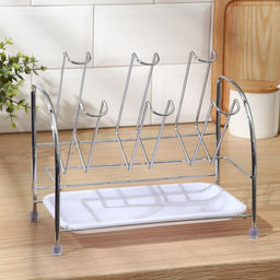 Сушилка для стаканов, 25×13.5×21 см, серая