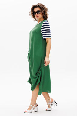 Платье Michel Chic 2178 зеленый, полоска  фото 7