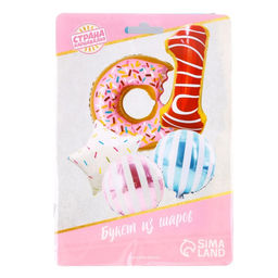 Букет из шаров «1 год, пончик», фольга, набор из 5 шт.