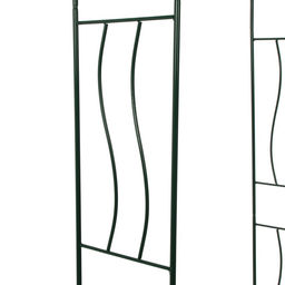 Арка садовая, 240×125×36.5 см, для вьющихся растений, металлическая, зелёная, «Волна»