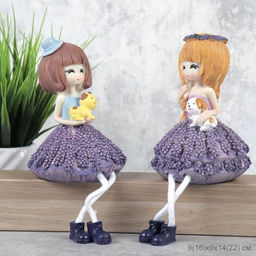 Фигурка Лаванда висячие ножки 2 штуки набор 22 см / 9638 /уп 48/