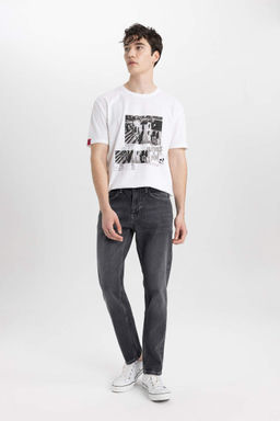 Узкие зауженные джинсовые брюки с нормальной талией и зауженной посадкой - Defacto фото 2