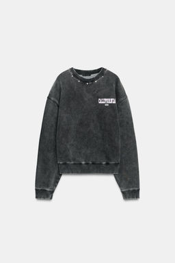 WASHED SLOGAN SWEATSHIRT - Zara фото 6