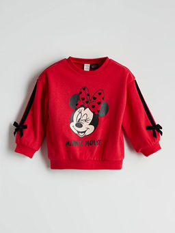 Minnie Mouse Bask?l? K?z ?ocuk Sweatshirt