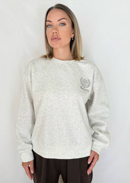 K12905 Свитшот OVER SIZE (хлопок) СВ_СЕРЫЙ