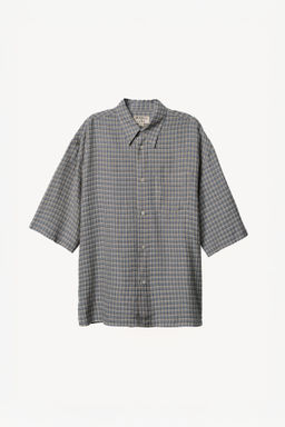 CAMISA OVERSIZE FIT CUADROS WILLY CHAVARRIA X ZARA / Azul / Blanco  фото 4