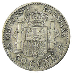 50 сентимо 1904 года Испания