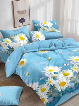 Постельное белье из поплина эксклюзив - Ромашки 2 сп. с прост.на резинке (нав.70х70)