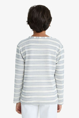 Bisiklet Yaka _izgili Sweatshirt Erkek _ocuk - Defacto фото 6