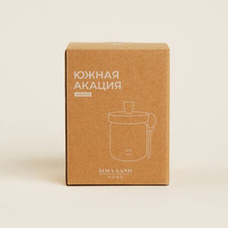 Банка для сыпучих SL Home «Южная акация», 400 мл, 10.5×9×13 см, с ложкой, стекло, прозрачная