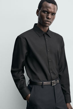Рубашка CAMISA ESTRUCTURA EASY CARE черная