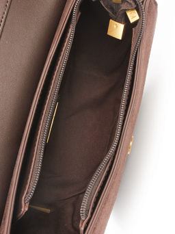 LACCOMA сумка АУ4864Ф-коричневый натуральная замша хлопок фото 6