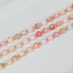 Бусины для украшений из розового Опала (35 бусин) 39 см