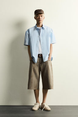 JORTS DENIM LAVADO ESTAMPADO / Tostado