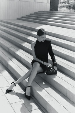 Платье асимметричное из трикотажа