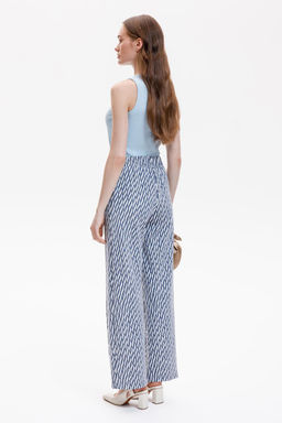 ЕВТ 4151/синие мини косы брюки жен