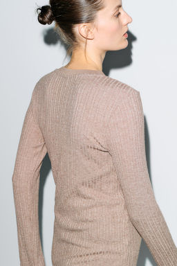 MAMA Top en punto de canale con escote en V - H&m фото 3