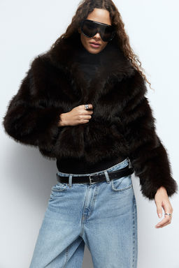Cropped fluffy jacket - H&m фото 2