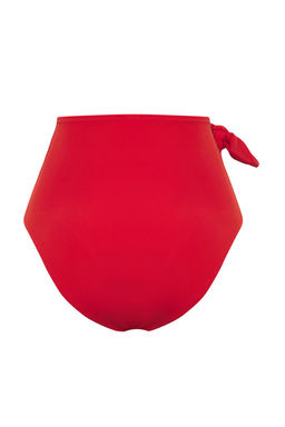 K?rm?z? Baglamal? Yuksek Bel Hipster Core Bikini Alt? TBESS24BA00133