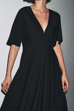 ZW COLLECTION V-NECK MIDI DRESS - Zara фото 4