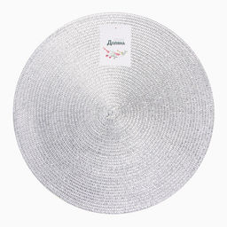 Салфетка сервировочная Доляна цв.серебро, d 38 см  фото 4