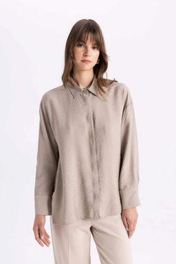 Relax Fit Uzun Kollu Gomlek Tunik - Defacto фото 2