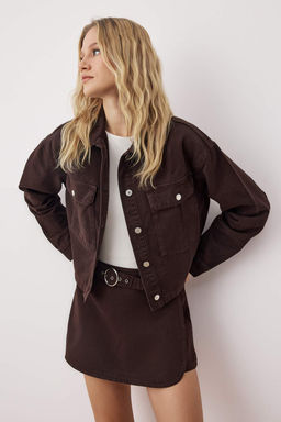 Kahverengi Cep Detayl? Regular Denim Ceket TWOAW26CE00038 - Trendyolmilla фото 2