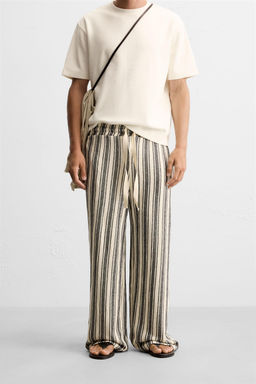 STRIPED JACQUARD TROUSERS - Zara фото 2