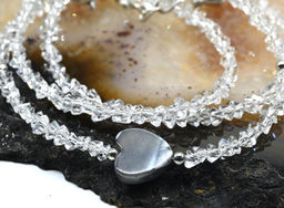 Чокер Сердце из циркона огранка 3мм, цв.хрусталь, 39см