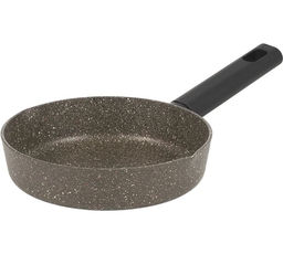 51445 WERNER Сковорода ORGANIC STONE STYLE 20x4,5 см с индукционным дном, с двухслойным антипригарным покрытием Pfluon, бакелитовая ручка с покрытием Soft Touch. Цвет: коричневый. Материал: прессованный алюминий. Толщина стенок и дна: 2,8 мм.