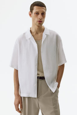 Camisa resort de lino Relaxed Fit - H&m фото 5