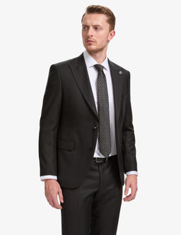 Siyah Slim Fit %100 Y_n Tak_m Elbise