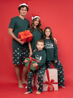 Мужская новогодняя пижама из 100% хлопка - Binita фото 2