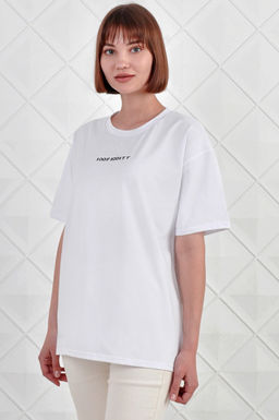 Арт. 3734 Футболка женская 42-52 (6 шт) Цвет:белый