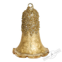 Колокольчик "Золотой муар" (стекло) 7х7х9 см