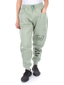 5663 MENTHOL Брюки спортивные женские с начесом (50% хлопок, 50% полиэстер) - Фабричный китай фото 7