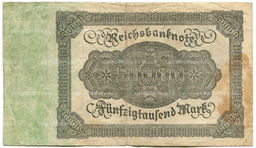 Банкнота 50000 марок 1922 года Германия
