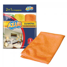 Набор салфеткок из микрофибры Азур 2+1 арт. 026200