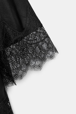 ZW COLLECTION ASYMMETRIC LACE TOP - Zara фото 8