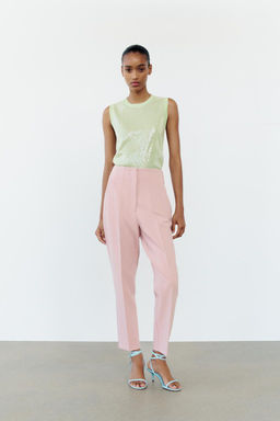 SLEEVELESS SEQUINNED KNIT TOP - Zara фото 2