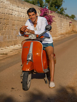 Regular Fit Uzun Kollu Keten Kar???ml? Erkek G?mlek