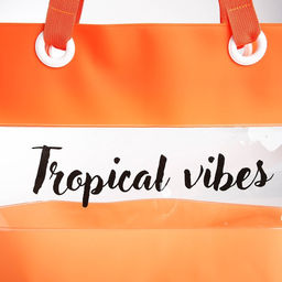 Сумка пляжная Tropical vibes, 50*35*11 см, оранжевый цвет - Nazamok фото 4
