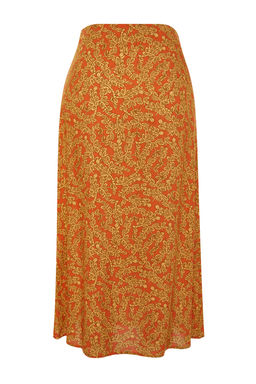 TRENDYOLMILLA Siyah Y?rtmacl? Detayl? Viskon Kumasl? Hayvan Desenli Midi Dokuma Etek TWOAW22ET0447 фото 17