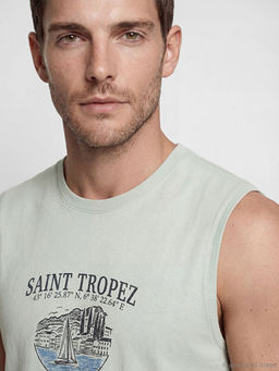 Saint Tropez Bask?l? Erkek Kolsuz Ti??rt