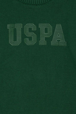 U. S. Polo Assn Зеленый трикотажный свитер с круглым вырезом для мальчика - U.s. polo assn фото 6