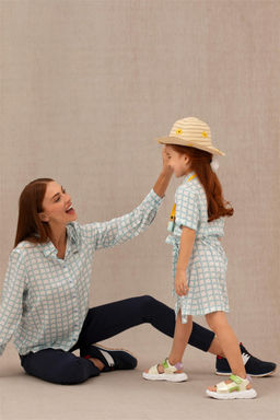 U. S. Polo Assn Тканое платье зеленого цвета с короткими рукавами для девочек - U.s. polo assn фото 6