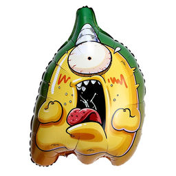 Цена за 5 шт. Воздушный шар фольгированный 24" «Одноглазый монстрик», фигура