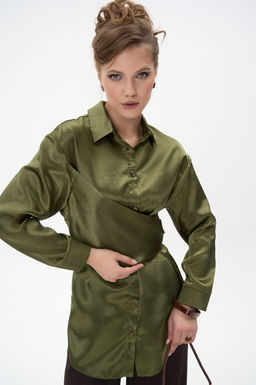 Рубашка Ямина (оливковый/уценка)