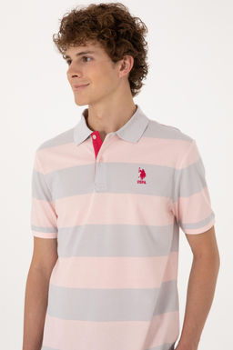 Erkek Regular Fit Pudra Polo Yaka _izgili Ti__rt Sepette S_rpriz _ndirim - U.s. polo assn фото 2