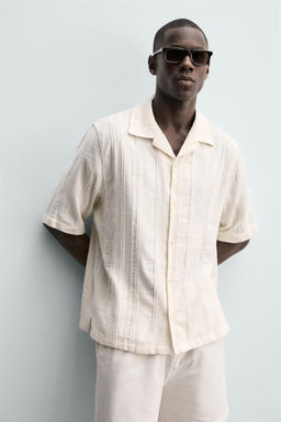 CAMISA JACQUARD GEOM?TRICO / Crudo - Zara фото 6